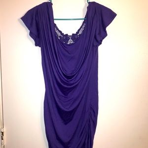 Purple shirt with lace back